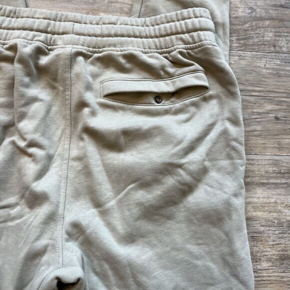 Gymshark CREST Joggers Men’s Small Beige with Logo Slim Fit White Athletic Gym - Picture 5 of 10